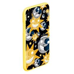 Чехол iPhone XS Max матовый Солнце и Луна из FNAF Security Breach Паттерн, цвет: 3D-желтый — фото 2