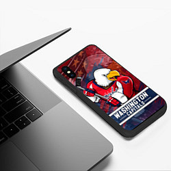 Чехол iPhone XS Max матовый Вашингтон Кэпиталз Washington Capitals, цвет: 3D-черный — фото 2