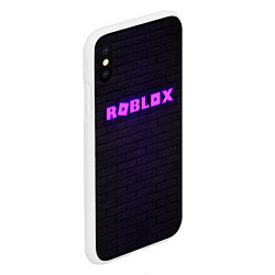 Чехол iPhone XS Max матовый ROBLOX NEON LOGO ИГРА РОБЛОКС, цвет: 3D-белый — фото 2