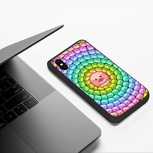 Чехол iPhone XS Max матовый Psychedelic Lalafanfan / 3D-Черный – фото 3