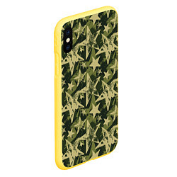 Чехол iPhone XS Max матовый Star camouflage, цвет: 3D-желтый — фото 2
