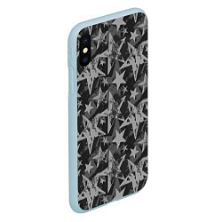 Чехол iPhone XS Max матовый Gray Star, цвет: 3D-голубой — фото 2