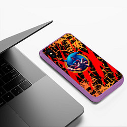 Чехол iPhone XS Max матовый Sonic Exe Бомба игра, цвет: 3D-фиолетовый — фото 2