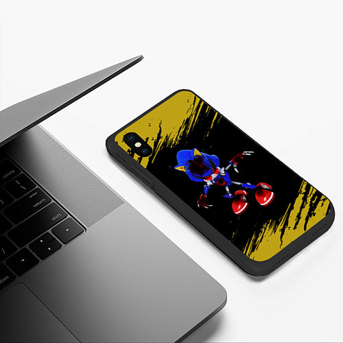 Чехол iPhone XS Max матовый CОНИК ЭКЗЕ - Яркий / 3D-Черный – фото 3