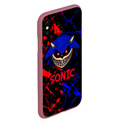 Чехол iPhone XS Max матовый SONIC EXE DARK SONIC, цвет: 3D-малиновый — фото 2