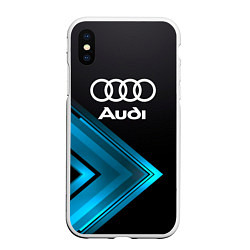 Чехол iPhone XS Max матовый Audi Sport, цвет: 3D-белый