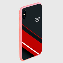 Чехол iPhone XS Max матовый Audi sport red, цвет: 3D-баблгам — фото 2