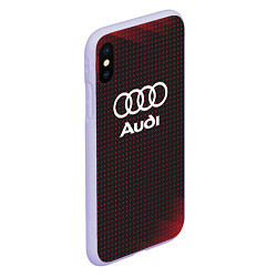 Чехол iPhone XS Max матовый Audi logo, цвет: 3D-светло-сиреневый — фото 2