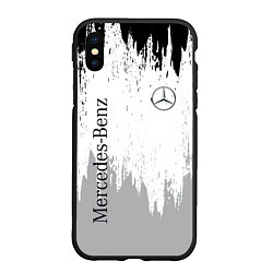 Чехол iPhone XS Max матовый Mercedes-Benz - Текстура, цвет: 3D-черный
