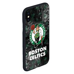 Чехол iPhone XS Max матовый Бостон Селтикс, Boston Celtics, НБА, цвет: 3D-черный — фото 2