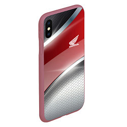 Чехол iPhone XS Max матовый Honda Текстура, цвет: 3D-малиновый — фото 2