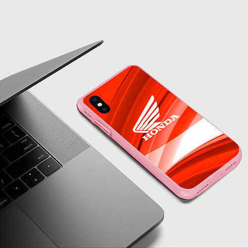 Чехол iPhone XS Max матовый Honda logo auto / 3D-Баблгам – фото 3