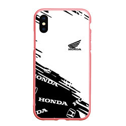 Чехол iPhone XS Max матовый Honda sport pattern, цвет: 3D-баблгам