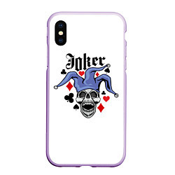 Чехол iPhone XS Max матовый JOKER Джокер, цвет: 3D-сиреневый