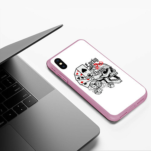Чехол iPhone XS Max матовый Удача или Cмерть / 3D-Розовый – фото 3
