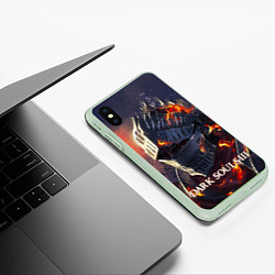 Чехол iPhone XS Max матовый DARK SOULS III Рыцарь Солнца Дарк Соулс, цвет: 3D-салатовый — фото 2