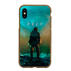 Чехол iPhone XS Max матовый PREY ЗЕМЛЯ, цвет: 3D-коричневый