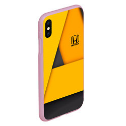 Чехол iPhone XS Max матовый Honda - Yellow, цвет: 3D-розовый — фото 2