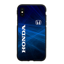 Чехол iPhone XS Max матовый Honda - Blue, цвет: 3D-черный