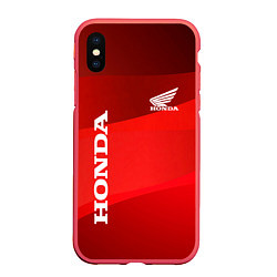 Чехол iPhone XS Max матовый Honda - Red, цвет: 3D-красный