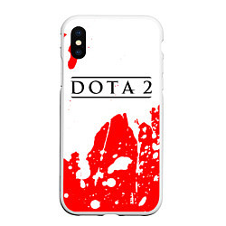 Чехол iPhone XS Max матовый DOTA 2 Краски, цвет: 3D-белый