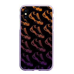 Чехол iPhone XS Max матовый KROSS, цвет: 3D-светло-сиреневый