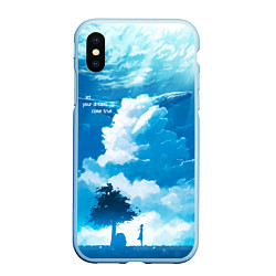 Чехол iPhone XS Max матовый Let your dreams come true, цвет: 3D-голубой