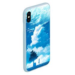 Чехол iPhone XS Max матовый Let your dreams come true, цвет: 3D-голубой — фото 2