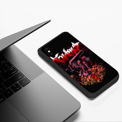 Чехол iPhone XS Max матовый Берсерк на черепах Berserk Клеймо, цвет: 3D-черный — фото 2