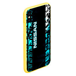Чехол iPhone XS Max матовый NISSAN супер авто, цвет: 3D-желтый — фото 2