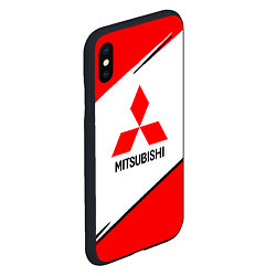 Чехол iPhone XS Max матовый Mitsubishi Logo Geometry, цвет: 3D-черный — фото 2