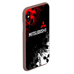 Чехол iPhone XS Max матовый Mitsubishi Sport Pattern, цвет: 3D-коричневый — фото 2