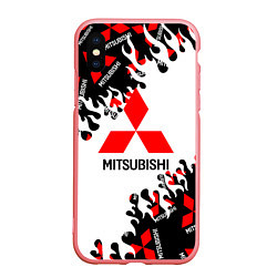 Чехол iPhone XS Max матовый Mitsubishi Fire Pattern, цвет: 3D-баблгам