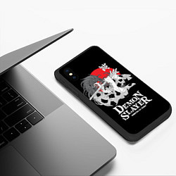 Чехол iPhone XS Max матовый Кокушибо Тсугикуни демон, цвет: 3D-черный — фото 2