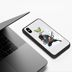 Чехол iPhone XS Max матовый Yasuo Meme, цвет: 3D-черный — фото 2