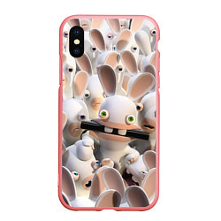 Чехол iPhone XS Max матовый Куча бешеных кроликов