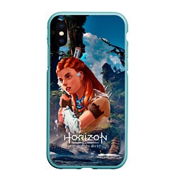 Чехол iPhone XS Max матовый Aloy Horizon, цвет: 3D-мятный