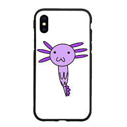 Чехол iPhone XS Max матовый Axolotl, цвет: 3D-черный