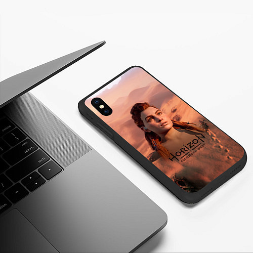 Чехол iPhone XS Max матовый Aloy Horizon Forbidden Zero Dawn / 3D-Черный – фото 3