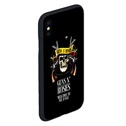 Чехол iPhone XS Max матовый Guns n roses, группа, цвет: 3D-черный — фото 2