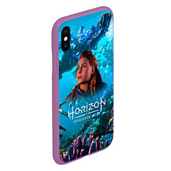 Чехол iPhone XS Max матовый Horizon Forbidden West Подводный мир, цвет: 3D-фиолетовый — фото 2