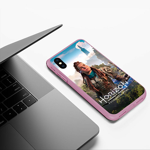 Чехол iPhone XS Max матовый Aloy Элой Horizon / 3D-Розовый – фото 3