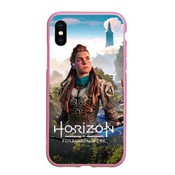 Чехол iPhone XS Max матовый Aloy Элой Horizon, цвет: 3D-розовый