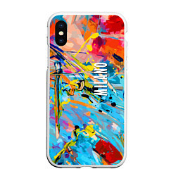 Чехол iPhone XS Max матовый Vanguard fashion pattern Milano, цвет: 3D-белый