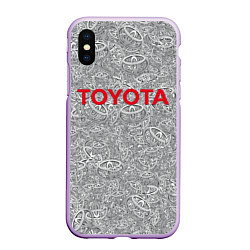 Чехол iPhone XS Max матовый TOYOTA PATTERN LOGO Z, цвет: 3D-сиреневый