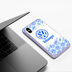 Чехол iPhone XS Max матовый Volkswagen фольксваген, цвет: 3D-светло-сиреневый — фото 2