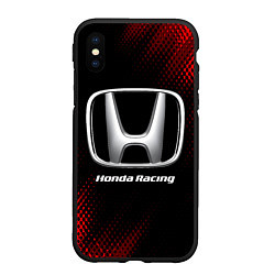 Чехол iPhone XS Max матовый HONDA RACING Sport Style, цвет: 3D-черный