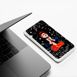 Чехол iPhone XS Max матовый Theres a Starman waiting in the sky, цвет: 3D-белый — фото 2