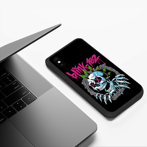 Чехол iPhone XS Max матовый Blink 182 Блинк 182 / 3D-Черный – фото 3