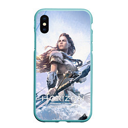 Чехол iPhone XS Max матовый Horizon Forbidden West poster art, цвет: 3D-мятный